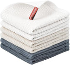 Nialnant 6 Pack Kitchen Dish Cloths, 100% Cotton Waffle Weave - 12x12 in by Nialnant