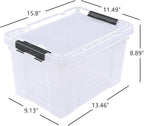 4 Pack 22 L Clear Plastic Storage Box - Image 2