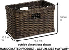 The Basket Lady Tall Rectangular Wicker Storage Basket, 16.5 in L x 10.5 in W x - Image 7