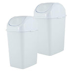 Superio Medium Trash Can with Lid 4.5 Gallon Plastic Swing Top Garbage Can Slim - Image 8
