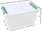 6-Pack Clear Storage Latch Bins, 20 L Plastic Storage Boxes - Image 2