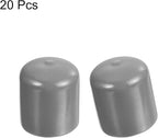 uxcell 20pcs Rubber End Caps Protective Caps 27mm ID Vinyl PVC Round Tube Bolt - Image 2