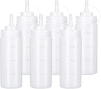 Condiment Squeeze Bottles Ketchup Dispenser, 6 Pack 12oz Squeeze Bottles by Katfort