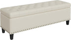 Storage Ottoman Bench, 51-Inch Large Storage Bench - Image 8