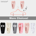 Light Pink Velvet Hangers Clips 20 PCS, Non-Slip Velvet Clip - Image 8