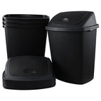 Zopnny 4-Pack 18 Gallon Tall Kitchen Swing Top Garbage Can, Plastic Swing Top by Zopnny