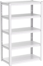 Raybee 5 Tier White Metal Heavy Duty Garage Shelving Unit 2000LBS Storage - Image 5
