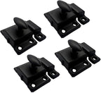 QCAA Oval Turn Cabinet Latch, for Cupboard & Other Furniture, Matte Black by QCAAHardware