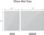 GLSLAND 46" x 55" Tempered Glass Chair Mat Heavy-Duty Floor Protector - Image 3