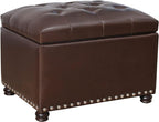 24'' Leather Storage Ottoman Rectangular Foot Rest Stool by DecentHomefocusoneveryonessmallfamilySimplefurnitureSophisticatedlifestyleYourspaceplannerknowyoubetterbecausemoreprofessional