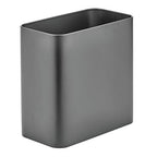 mDesign Small Metal 2.4 Gallon/9 Liter Trash Can Wastebasket Garbage Bin - Image 6