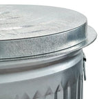 31 Gallon Metal Trash Can with Lid, Durable Silver Garbage Can-Easy to Clean - Image 4