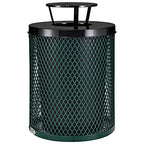 Global Industrial Outdoor Diamond Steel Trash Can - Image 5
