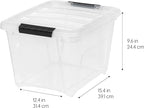 IRIS USA 19 Qt Stackable Plastic Storage Bins - Image 2