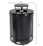 Global Industrial Outdoor Diamond Steel Trash Can - Image 9