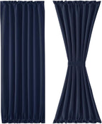 DWCN French Door Curtains Rod Pocket Thermal Blackout Curtain - Image 6