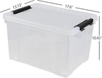 34 L Clear Plastic Storage Bins Box - Image 4