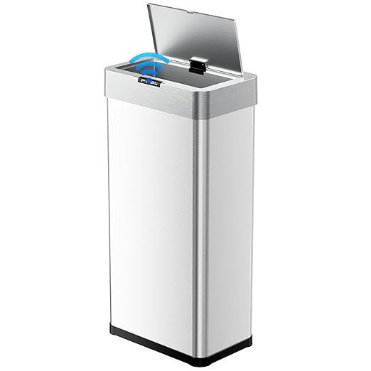TLSUNNY 13.2 Gallon Motion Sensor Trash Can, Touchless Automatic Garbage Can by TLSUNNY