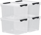 4-Pack 50 Quart Large Clear Storage Box, Plastic Storage Latch Bin - Image 7