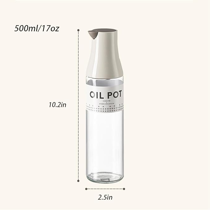2 Pack Oil Dispenser for Kitchen, Auto Flip Non-Drip Design, Leak Proof - Image 6