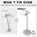 Toilet Paper Holder Stand, Brushed Nickel Toilet Paper Holder Free Standing - Image 6