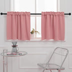 Pickluc Cafe Kitchen Curtains 36 Inches Long 2 Panels, Short Black Out Curtain by PICKLUC