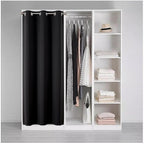Joydeco Blackout Door Curtain for Doorway Privacy 108 Inches Long, Grommet - Image 3