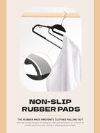 HOUSE DAY Black Plastic Hangers 30 Pack, Slim Space Saving, Non Slip Clothes - Image 4