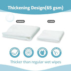 SUNKISS Trustplus Wet Wipes for Adult No Rinse, Extra Large 8”x12” Body - Image 3