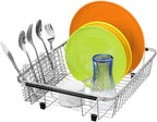 SANNO Expandable Dish Drying Rack Over Sink Dish Rack Shelf in Sink or On - Image 4