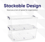 Superio Storage Bins with Lids, Stackable Totes, BPA Free, Odor Free, Organizer - Image 7