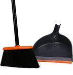 TreeLen Angle Broom and Dustpan Set, Dust Pan Snaps On Broom Handles Orange - Image 3