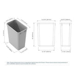 Dowell 35L Wastebasket Trash Container, 37Qt/9.2Gal, - Image 3
