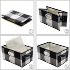 PRANDOM Fodable Storage Bins for Closet Decorative Fabric Storage Baskets Cubes - Image 4