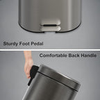 3.2 Gallon Small Bathroom Step Trash Can - Image 5