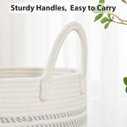Fiona's magic 58L Woven Rope Laundry Hamper, Tall Boho Laundry Basket Storage - Image 5
