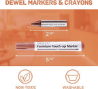 DEWEL Wood Furniture Markers & Filler Sticks Repair Kit, New Improved 18 Colors - Image 7