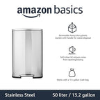 Amazon Basics Smudge Resistant Rectangular Trash Can - Image 2