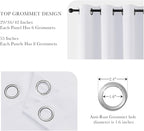 PONY DANCE Pure White Room Darkening Curtains - Image 4