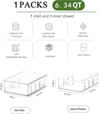 bealy Stackable Clear Storage Drawer - Image 4
