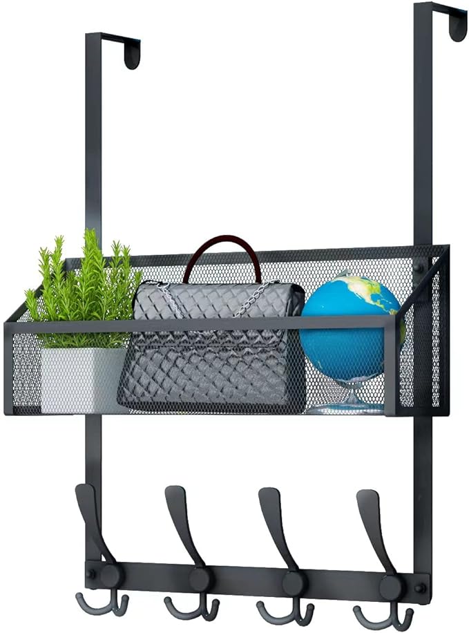 Over The Door Hooks Organizer, Coat Rack Over The Door Storage Hanger Towel Rack by Kaiferty