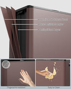 16 Gal Dual Trash Can, Stainless Steel Kitchen Garbage Bin, Recycle Dustbin - Image 5