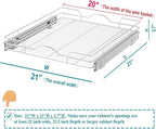 OCG Pull Out Cabinet Organizer, Pull out Shelves 1 Tier, Cabinet Slide Out - Image 2