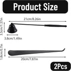 2-Piece Candle Snuffer with Wick Dipper, Candle Snuffer, Brass Candle Snuffer - Image 2
