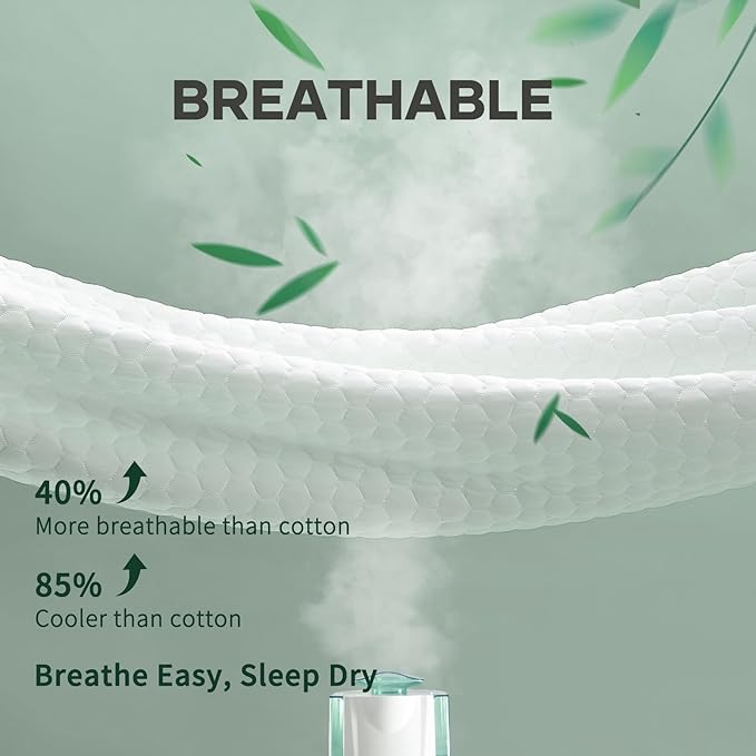 Ohgeni 100% Waterproof Mattress Protector, Queen Size-2 Pack, Fitted Sheet - Image 7