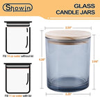 14 OZ Thick Candle Jars for Making Candles 12 Pcs, 3 Wick Empty Jars - Image 6