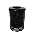 COATEDOUTDOORFURNITURE RFT-P-BLK Heavy Duty Round Trash Receptacle by CoatedOutdoorFurniture