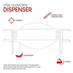 Stock Your Home (White Metal Single Gloves Dispenser, Tissue Box Shelf - Image 2