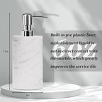 Marble Soap Dispenser with Stainless Steel Pump, 6 Ounces - Image 4