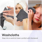 HOMEXCEL Microfiber Washcloths 12 Pack, Highly Absorbent and Soft Face Towel - Image 4